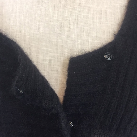 Eileen Fisher black mohair duster cardigan PM - Picture 4 of 13